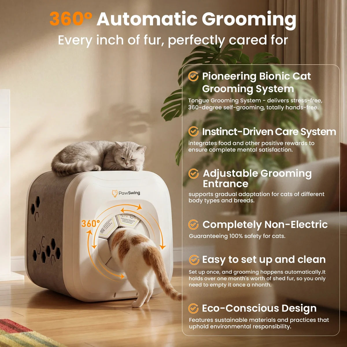 Self-Grooming Cat House