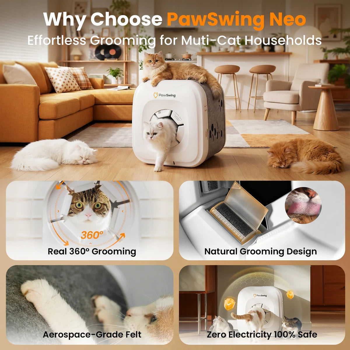 Self-Grooming Cat House